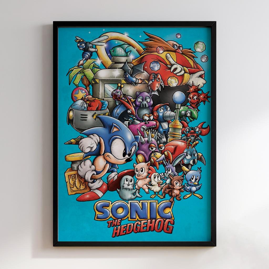 Постер Sonic: the Hedgehog (Сонік) SH002