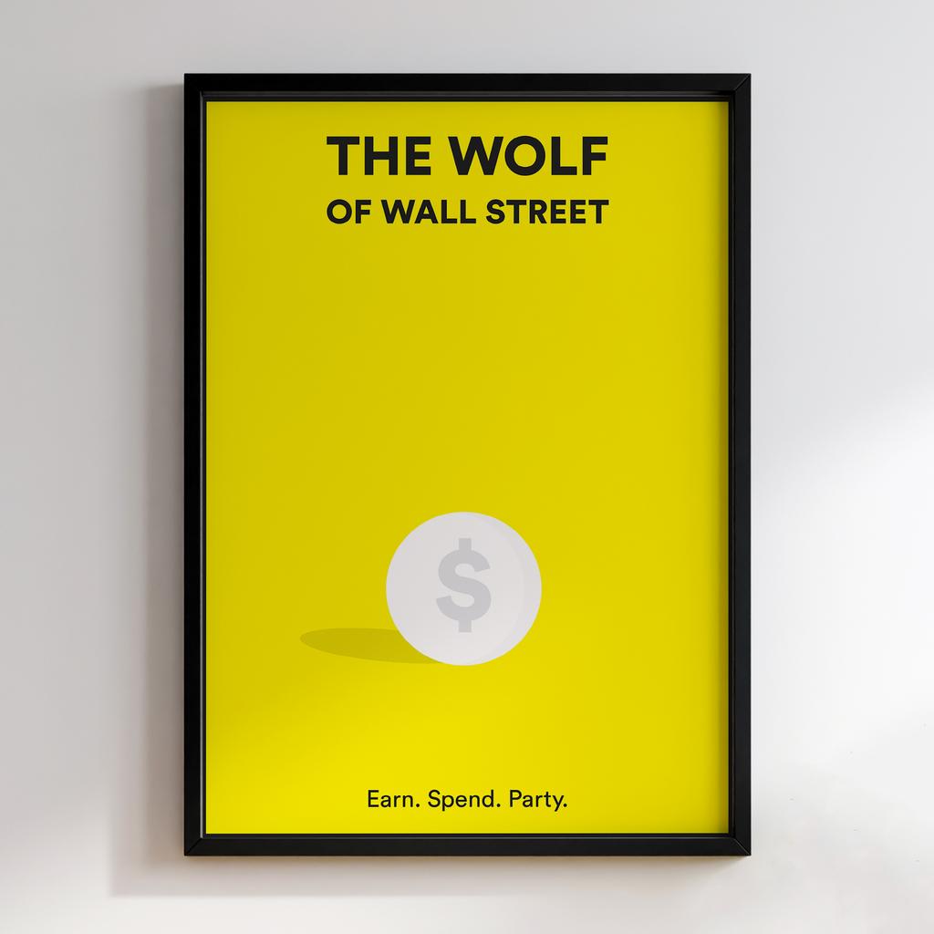 Мінімалістичний постер Вовк з Волл-Стріт (The Wolf of Wall Street) WS09