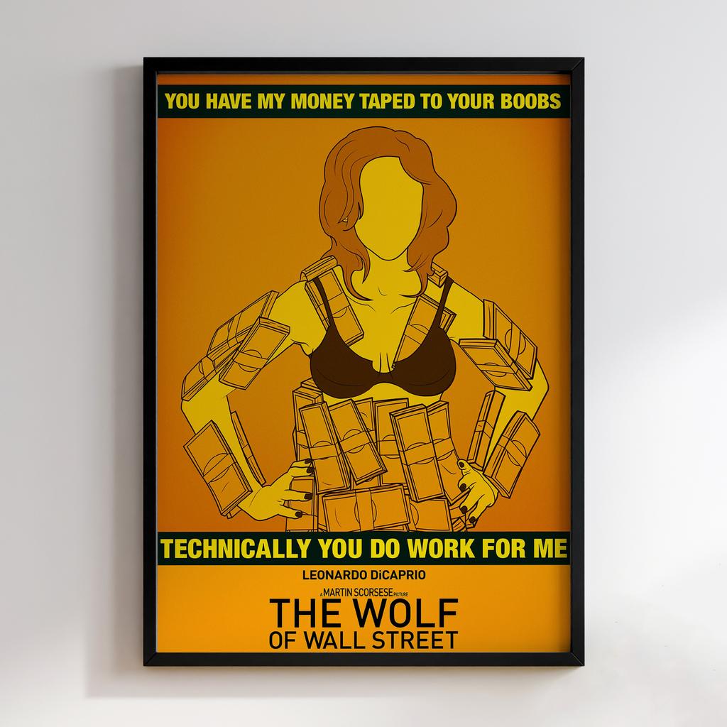 Мінімалістичний постер Вовк з Волл-Стріт (The Wolf of Wall Street) WS13
