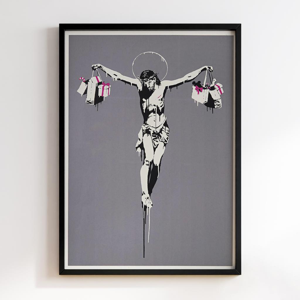 Постер Banksy Christ With Shopping Bags