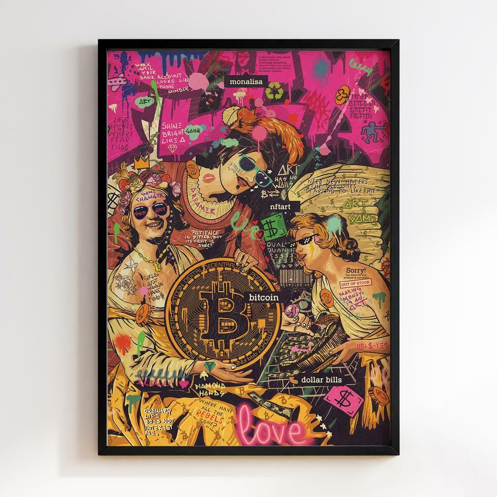 Постер Поп-Арт Біткоін (Pop-Art Bitcoin) PA02