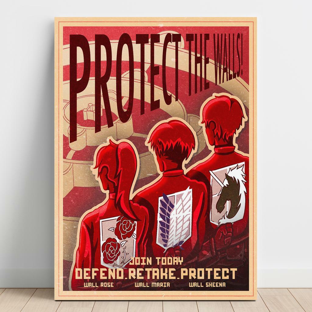 Картина на полотні Атака Титанів (Attack on Titan) AQ50