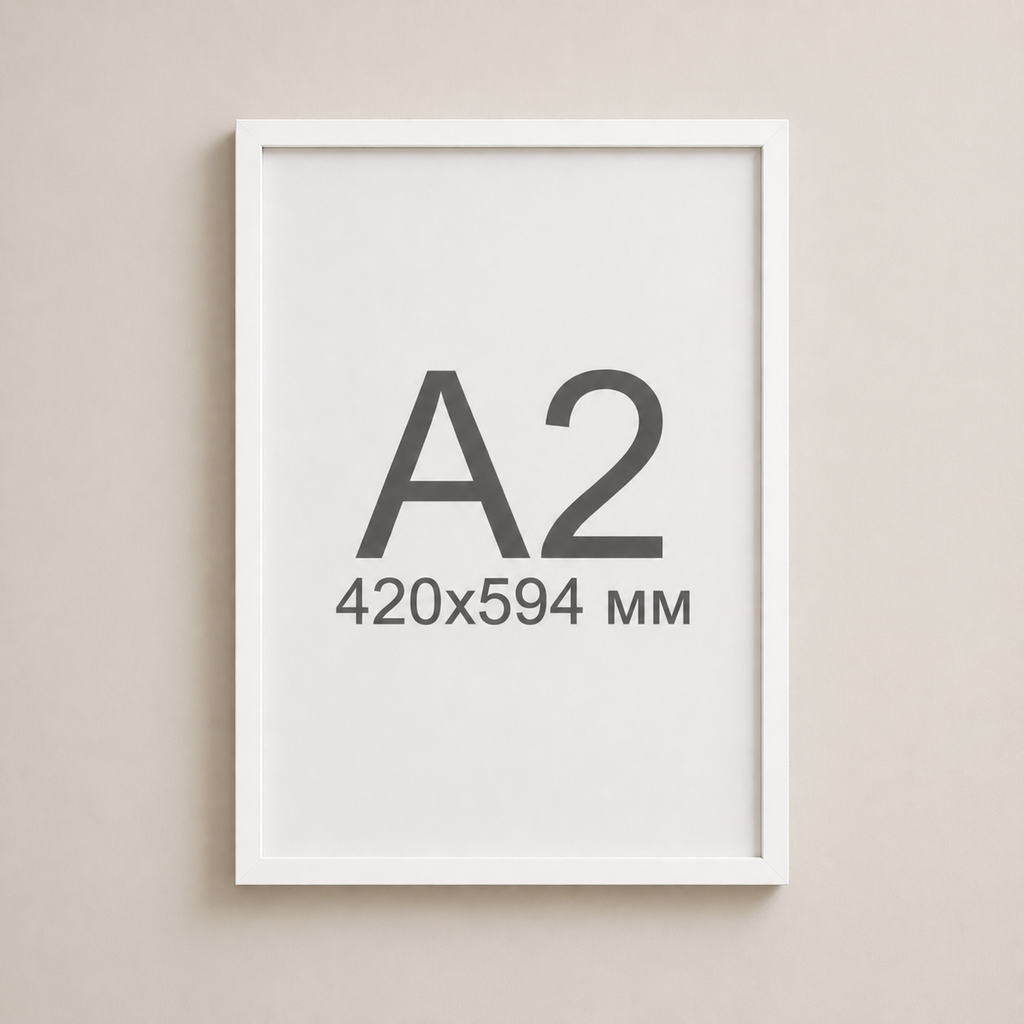 Біла рама пластикова настінна універсальна А2 White Frame
