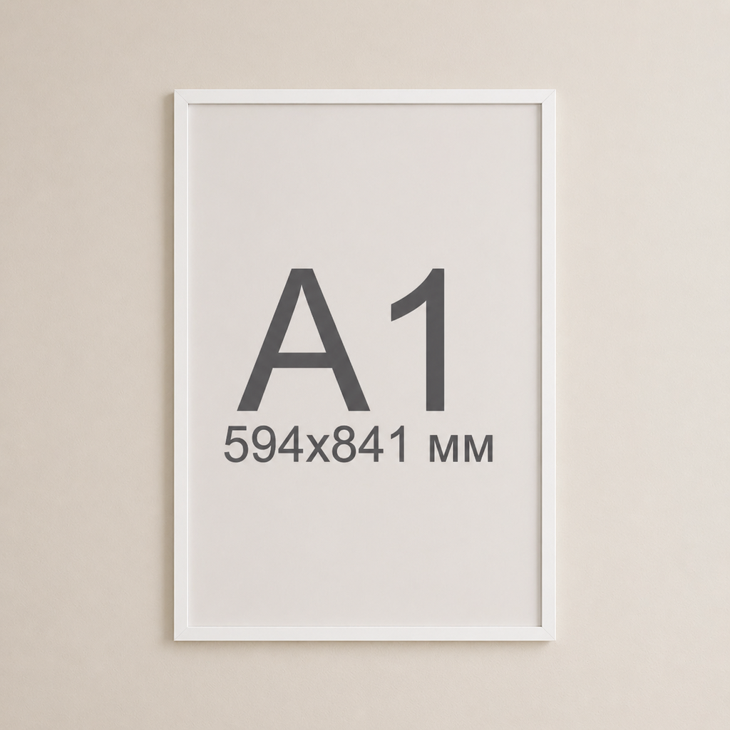 Біла рама пластикова настінна універсальна А1 White Frame