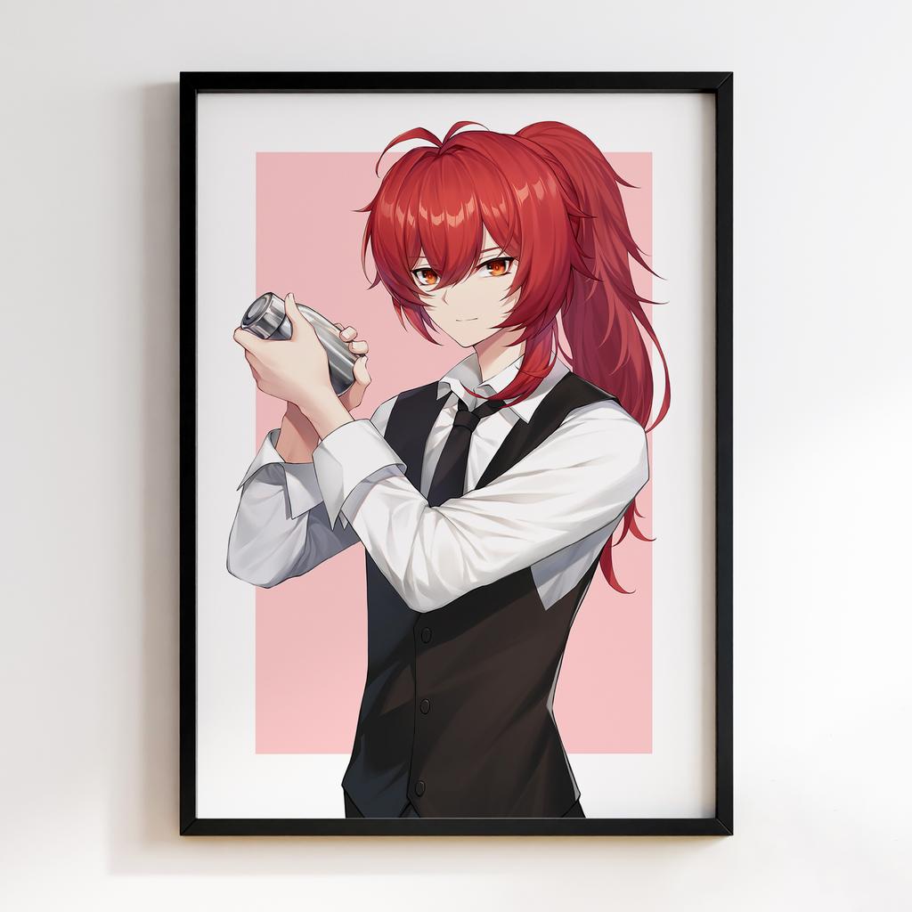 Постер Genshin Impact Diluc Ragnvindr KIA63