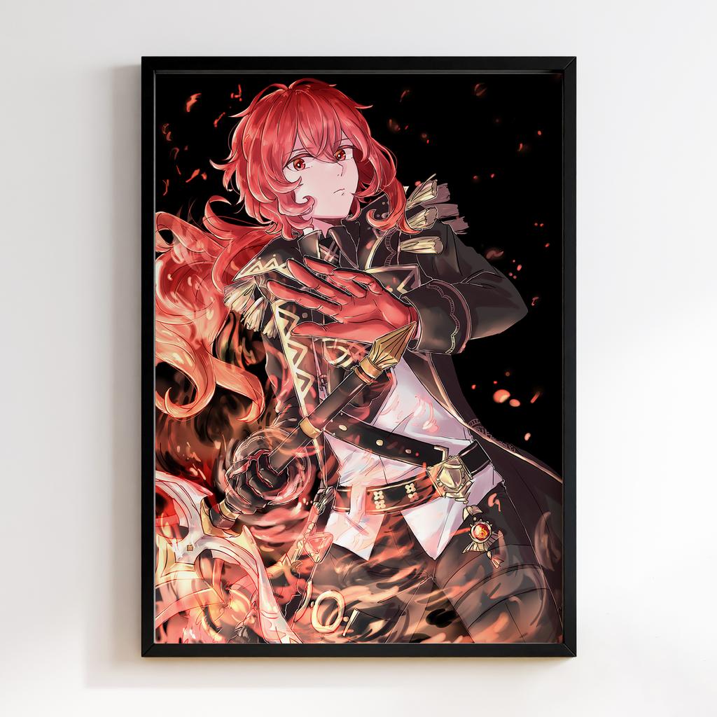 Постер Genshin Impact Diluc Ragnvindr KIA64