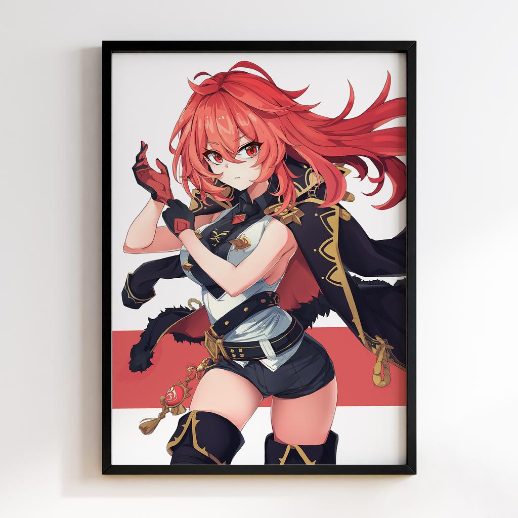 Постер Genshin Impact Diluc Ragnvindr KIA66