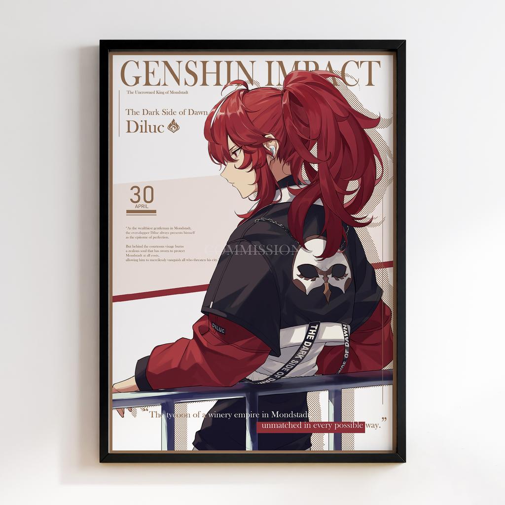 Постер Genshin Impact Diluc Ragnvindr KIA67