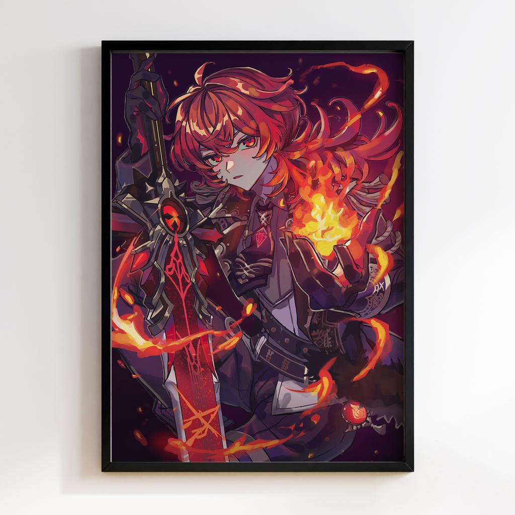 Постер Genshin Impact Diluc Ragnvindr KIA72