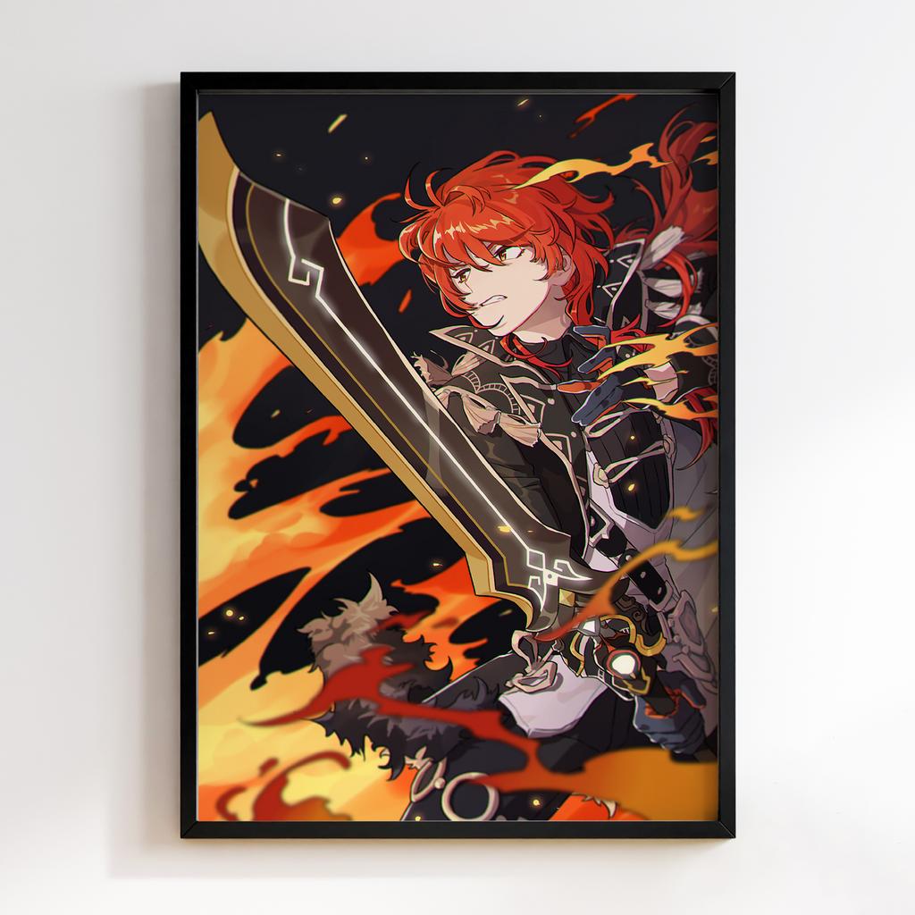 Постер Genshin Impact Diluc Ragnvindr KIA78