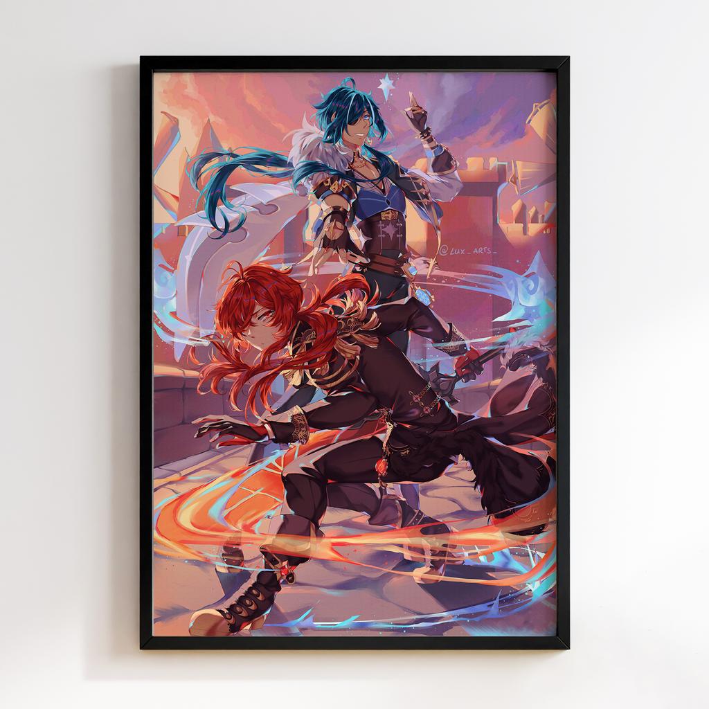 Постер Genshin Impact Diluc Ragnvindr KIA80