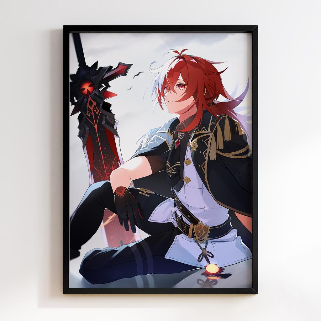 Постер Genshin Impact Diluc Ragnvindr KIA94