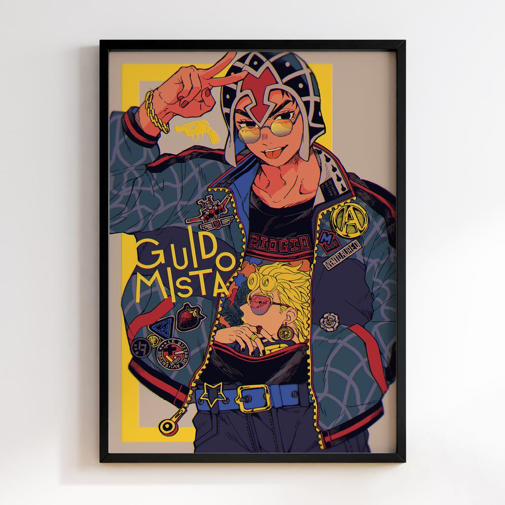 Постер Химерні пригоди ДжоДжо (JoJo’s Bizarre Adventure Guido Mista) JZ12