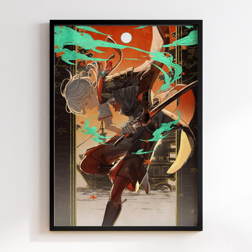 Постер Каедехара Кадзуха Геншин Імпакт (Genshin Impact Kaedehara Kazuha)​ GIKK27