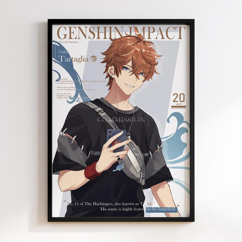 Постер Тарталія Геншин Імпакт (Tartaglia Genshin Impact) TGI003