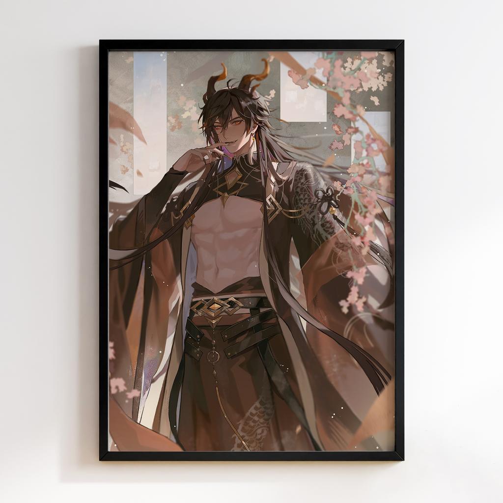 Постер Чжунлі Геншин Імпакт (Zhongli Genshin Impact) ZGI01