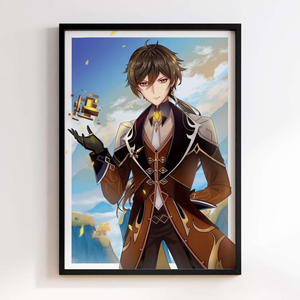 Постер Чжунлі Геншин Імпакт (Zhongli Genshin Impact) ZGI02