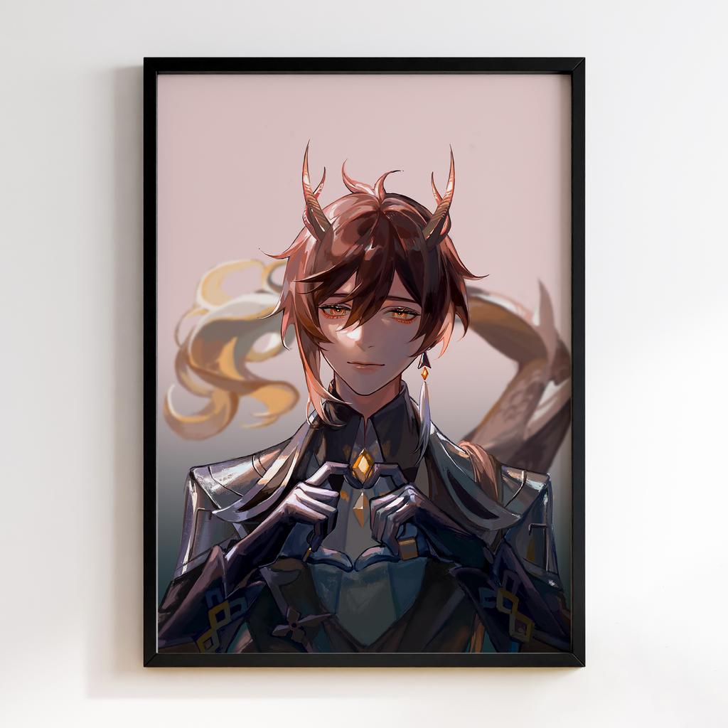 Постер Чжунлі Геншин Імпакт (Zhongli Genshin Impact) ZGI07