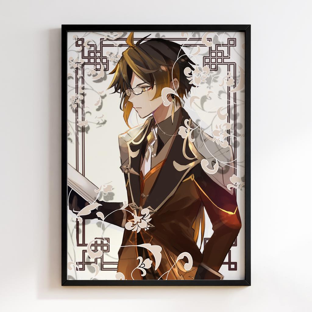 Постер Чжунлі Геншин Імпакт (Zhongli Genshin Impact) ZGI08