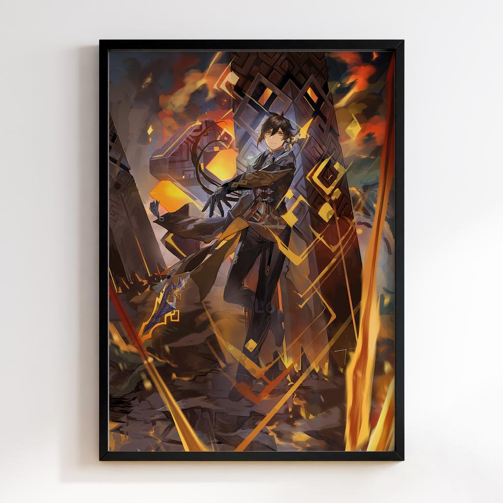 Постер Чжунлі Геншин Імпакт (Zhongli Genshin Impact) ZGI13