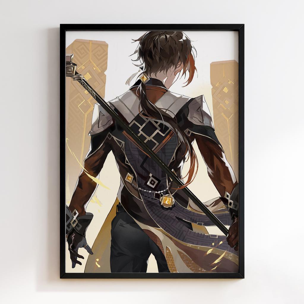 Постер Чжунлі Геншин Імпакт (Zhongli Genshin Impact) ZGI29