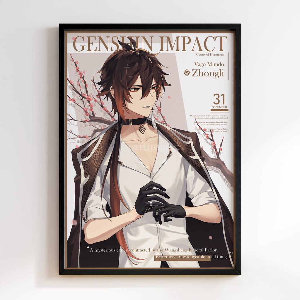 Постер Чжунлі Геншин Імпакт (Zhongli Genshin Impact) ZGI15