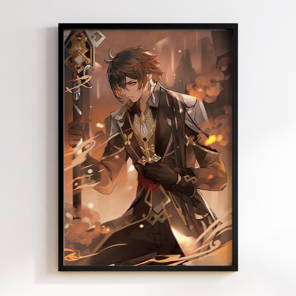 Постер Чжунлі Геншин Імпакт (Zhongli Genshin Impact) ZGI17