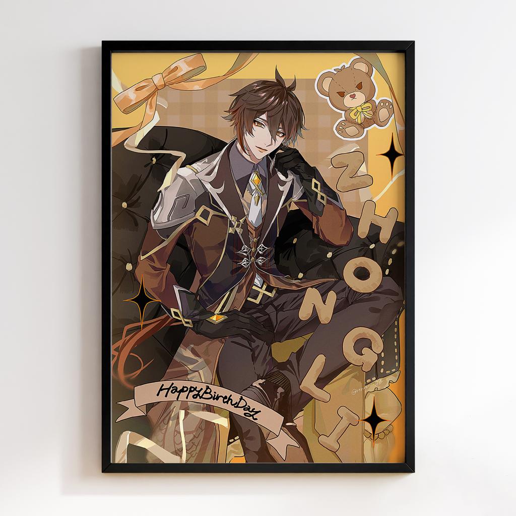 Постер Чжунлі Геншин Імпакт (Zhongli Genshin Impact) ZGI18