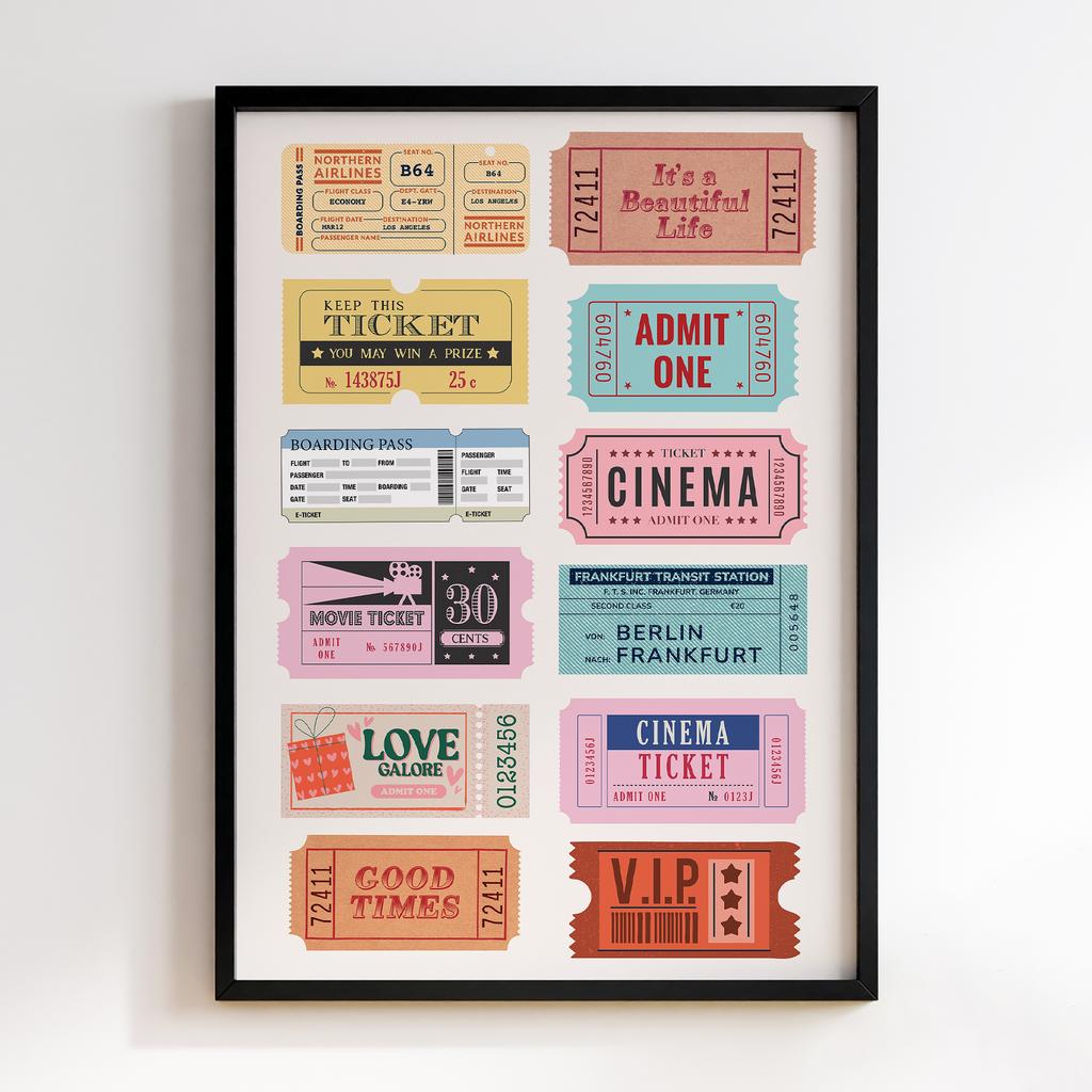 Постер Tickets Collage