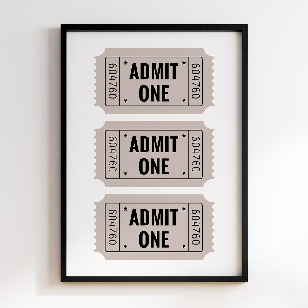 Постер Tickets Admit One