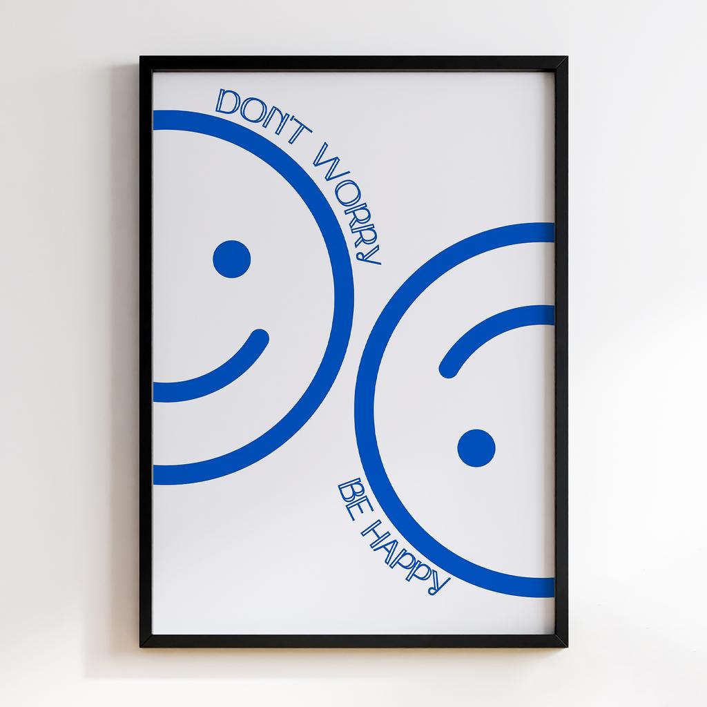 Постер Don't Worry Be Happy Pink Smiles