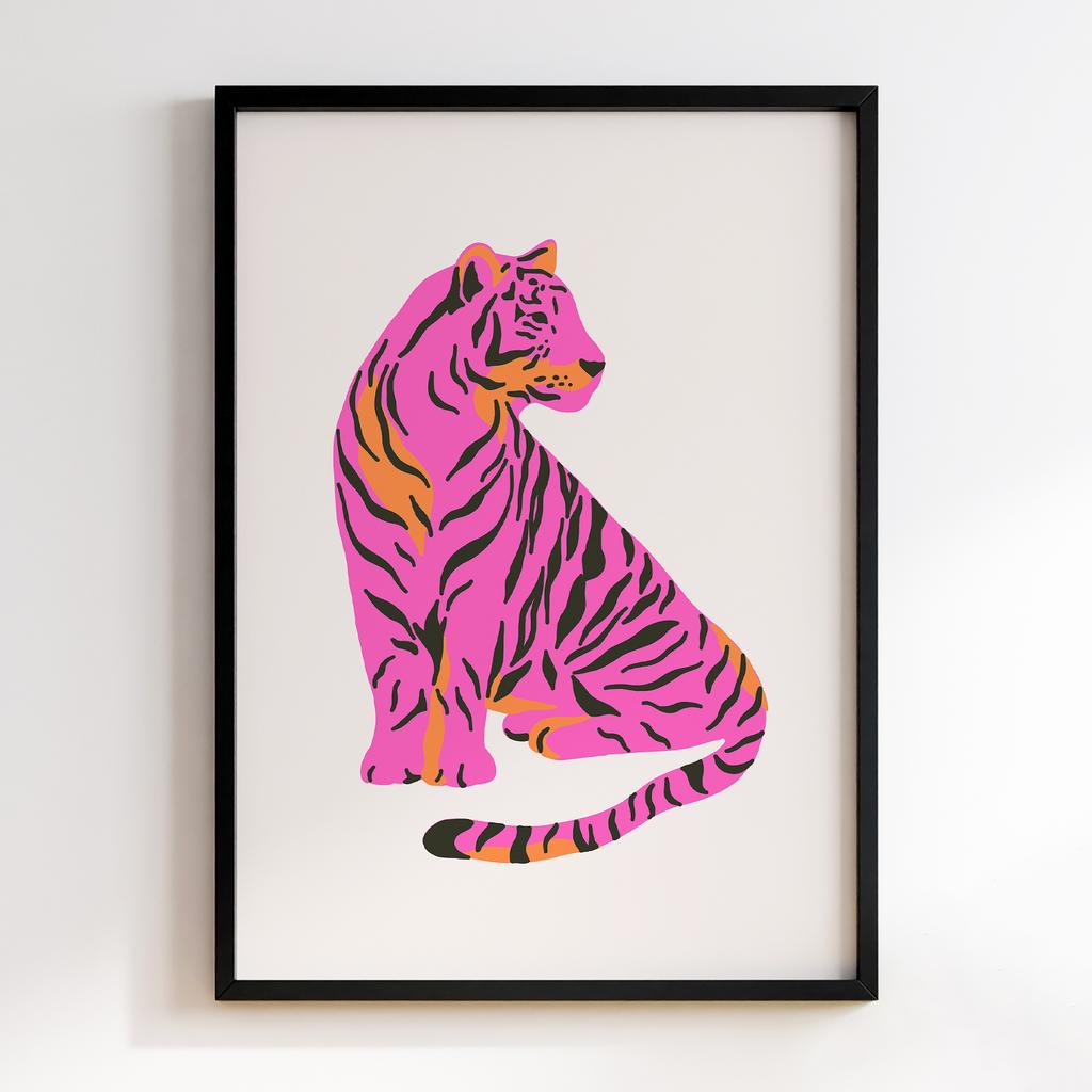 Постер Pink Tiger Modern Art