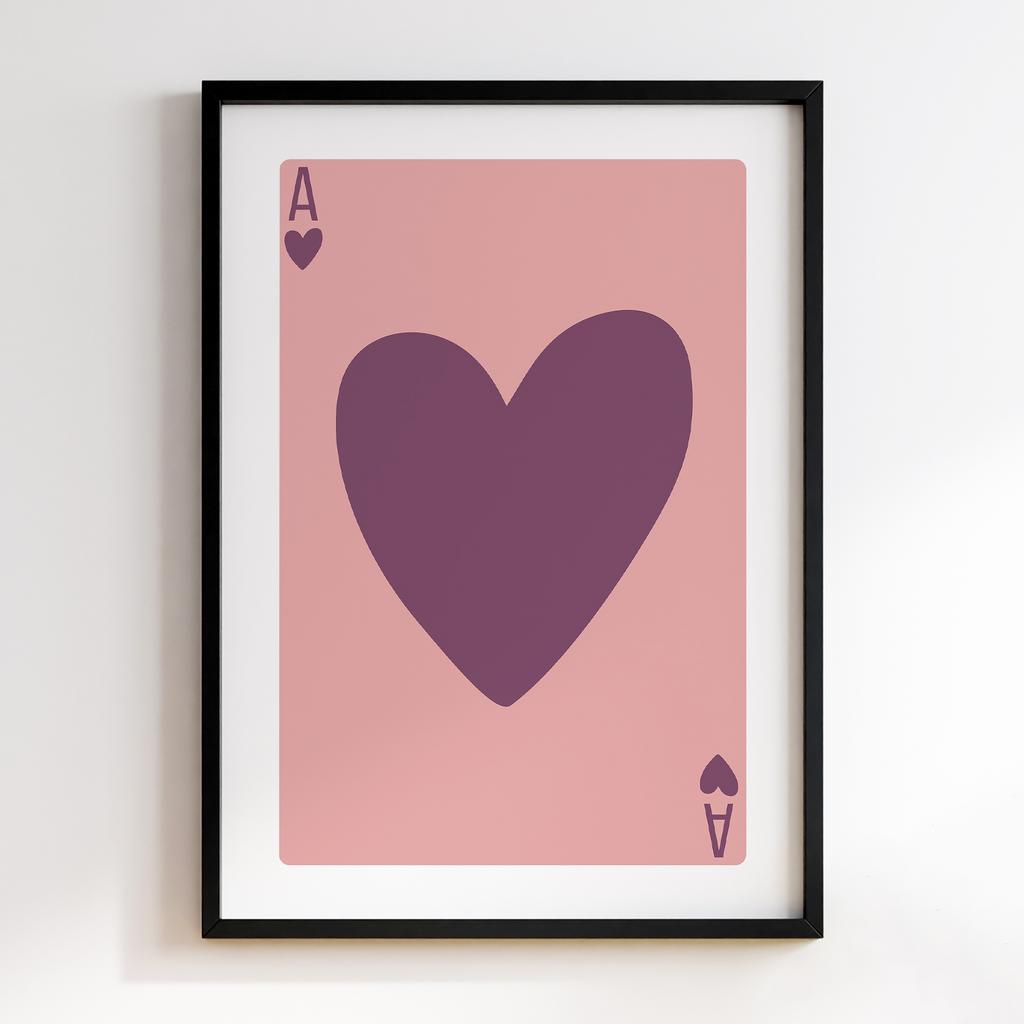 Постер Burgundy Heart Card