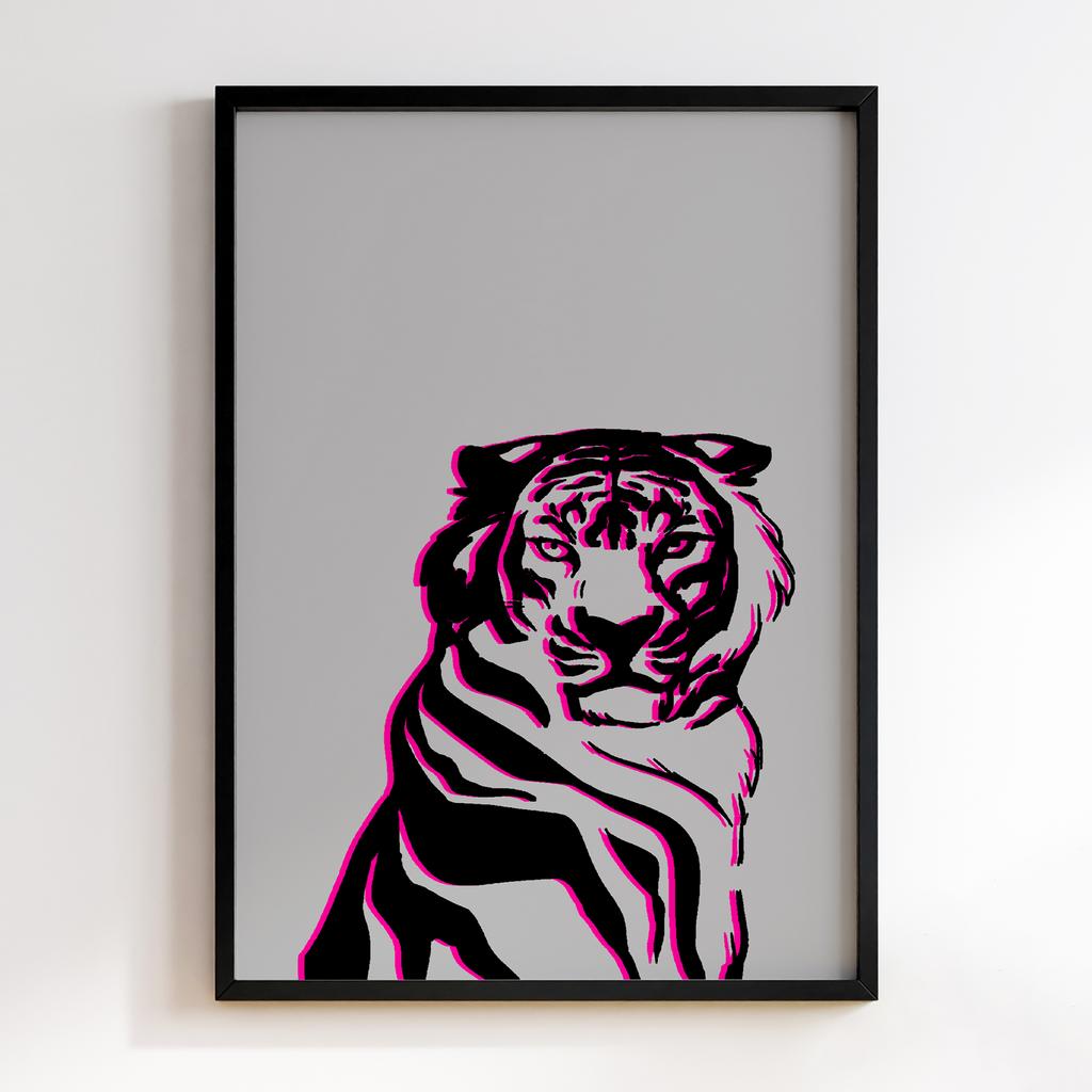 Постер Tiger Modern Pink