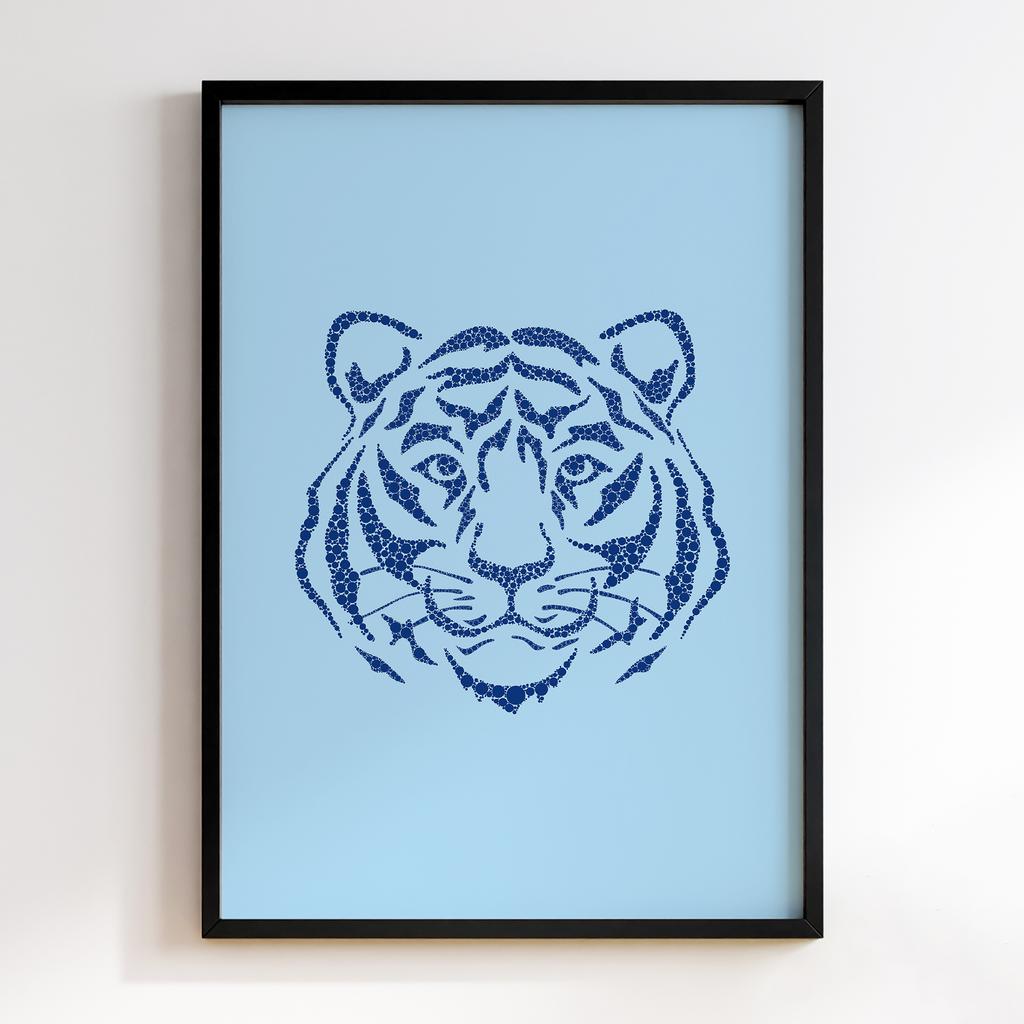 Постер Blue Tiger Modern Art