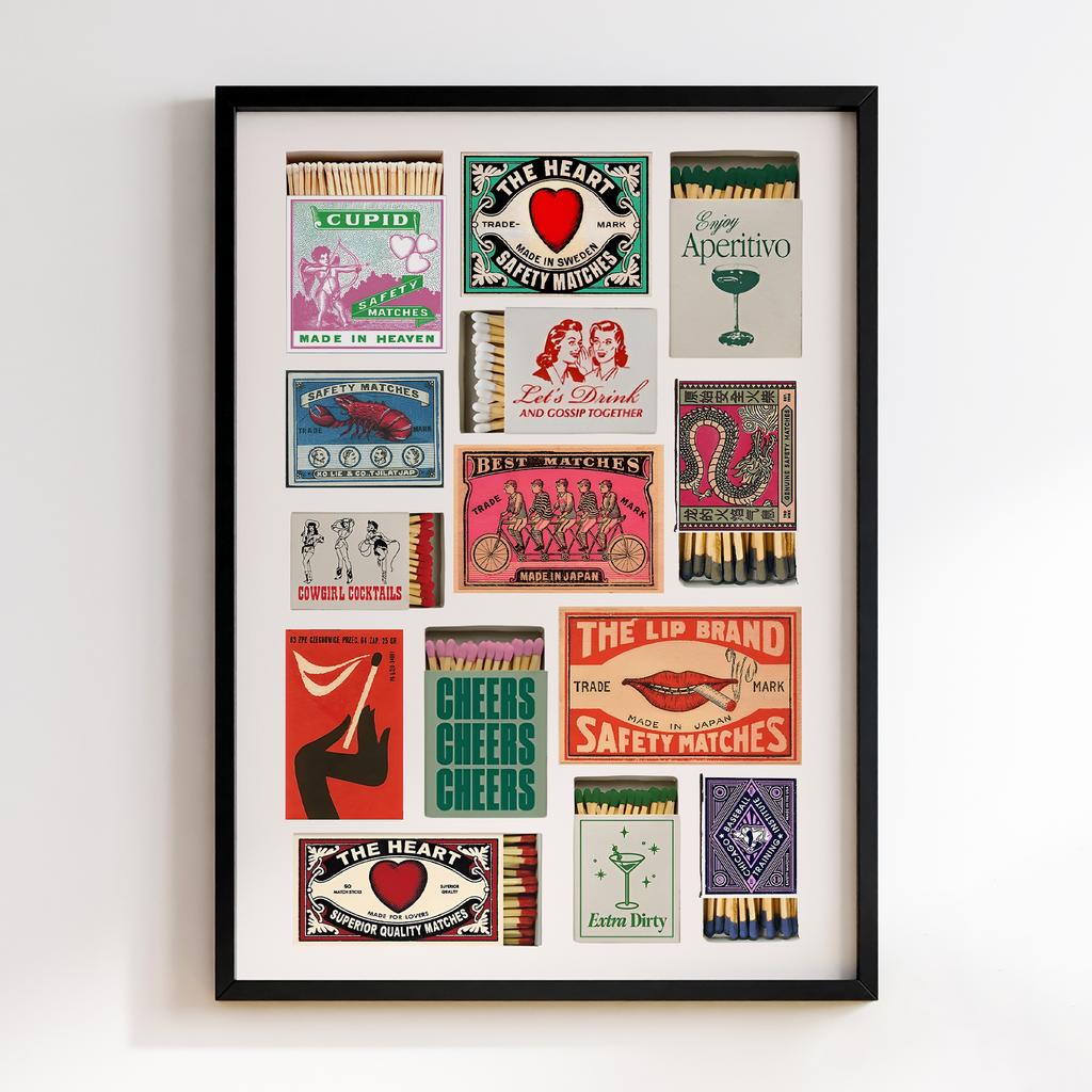 Постер Matches Collage Modern Art