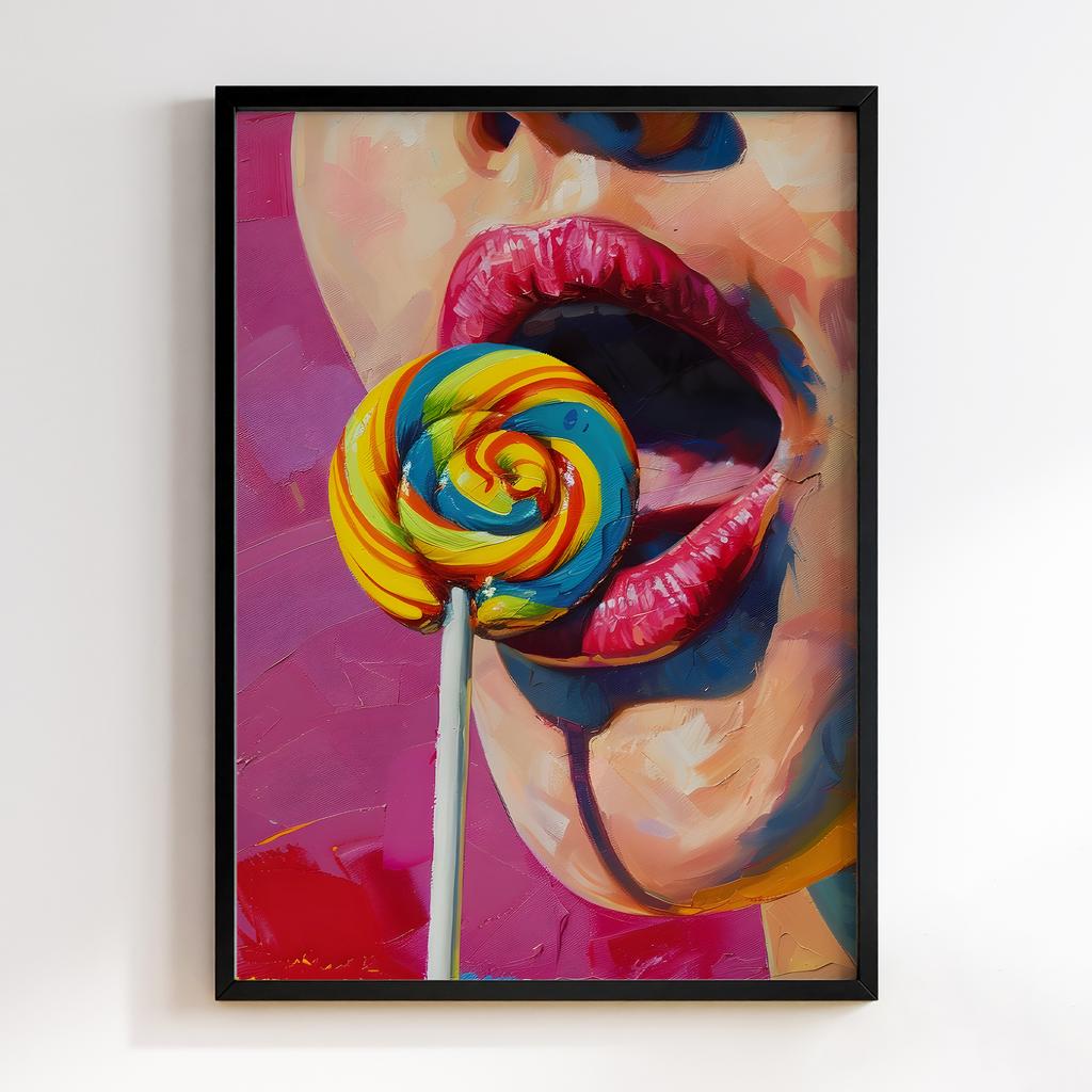 Постер Lollipop Lips Pop Art