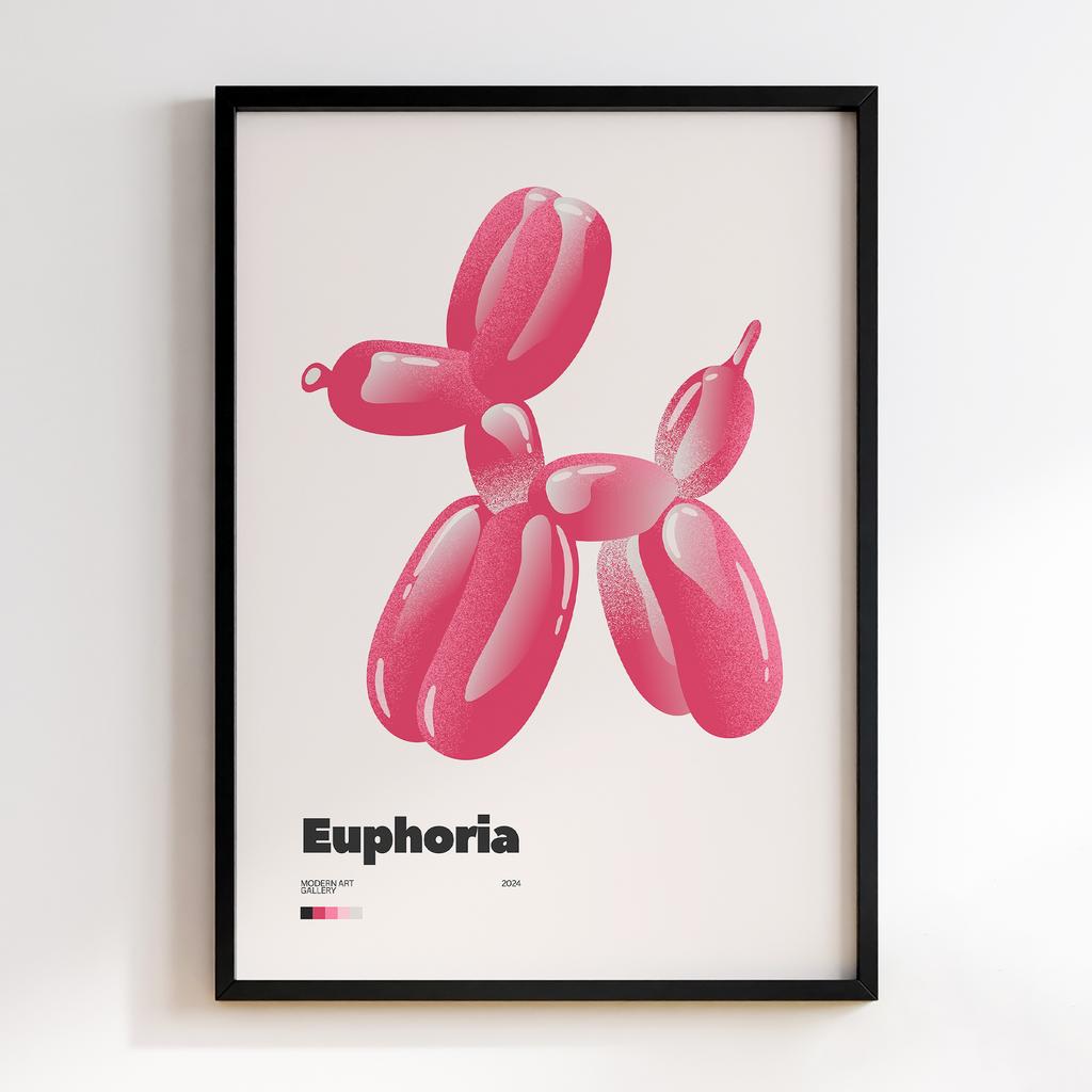 Постер Dog Balloon Euphoria Modern Art