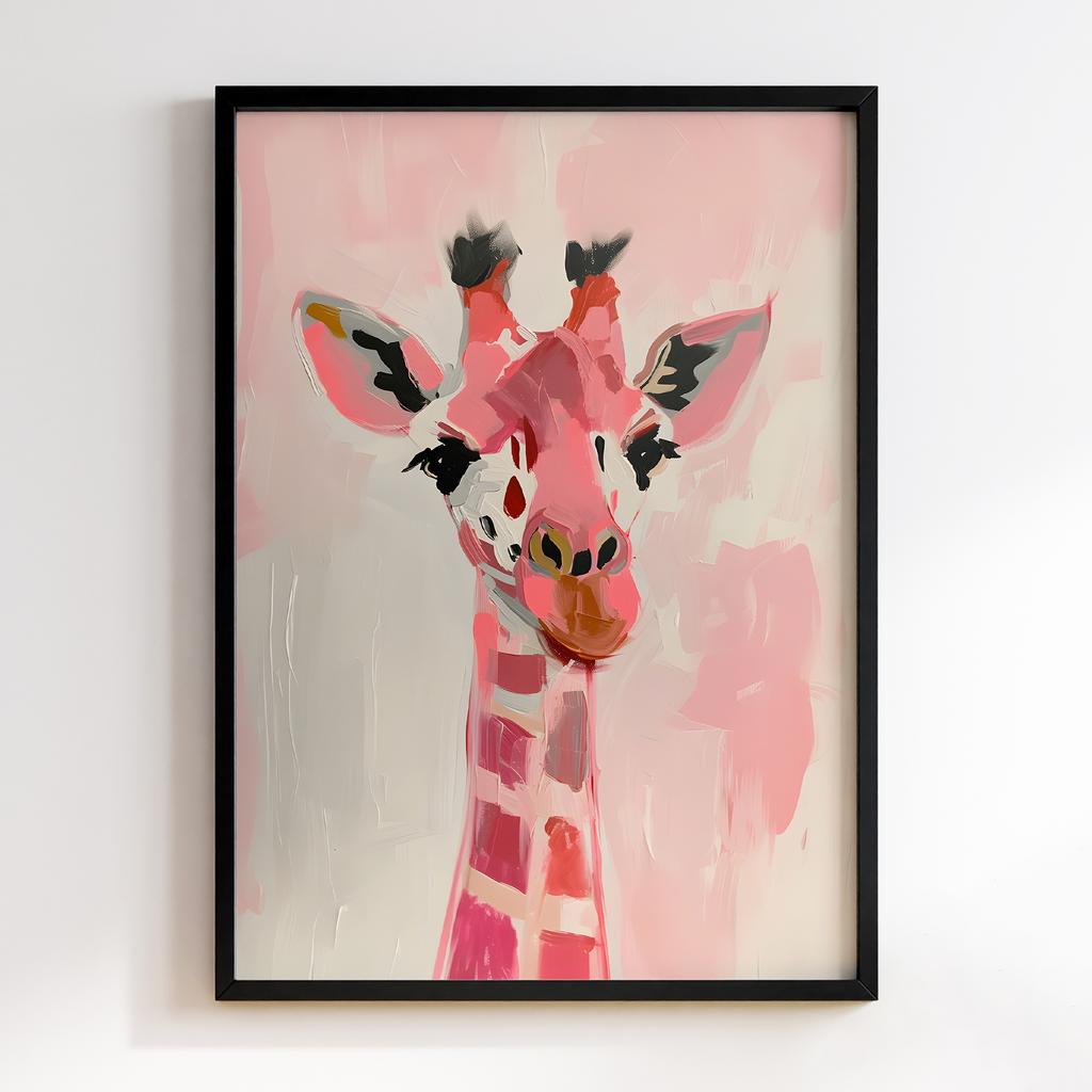 Постер Pink Giraffe Pop Art