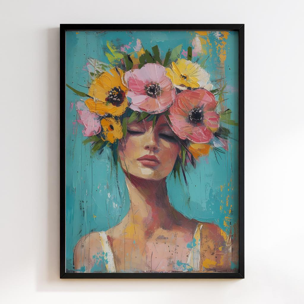 Постер Woman Flowers 02