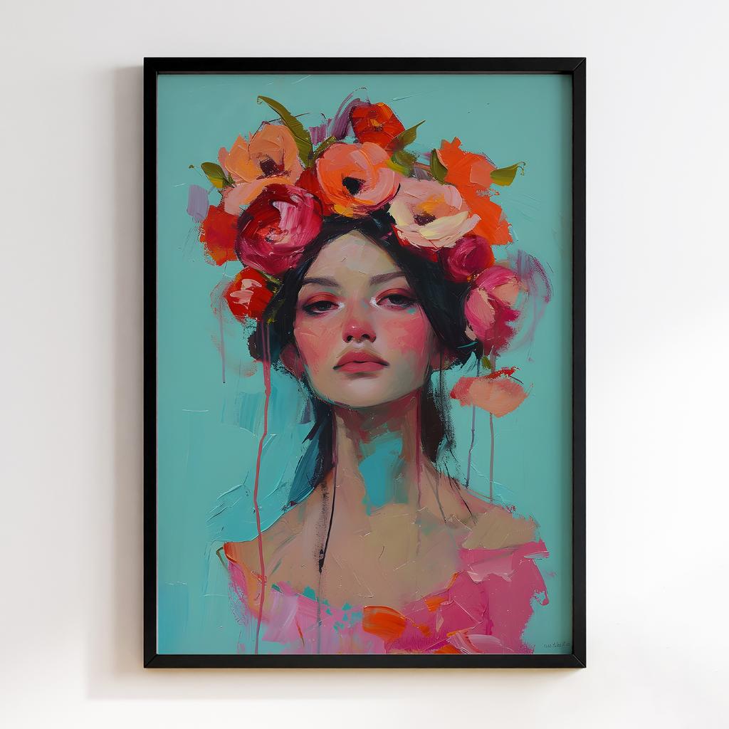 Постер Woman Flowers 01