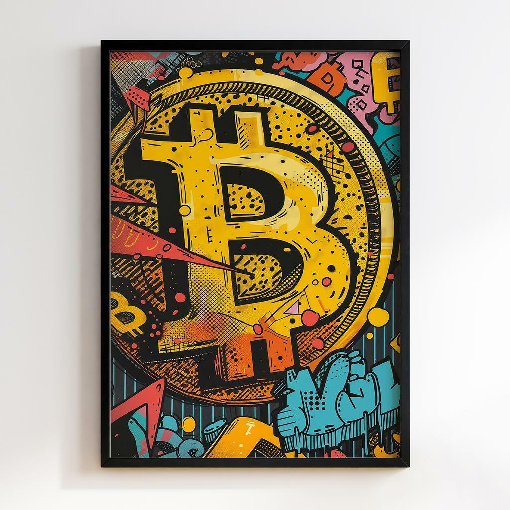 Постер Graffiti Pop-Art Bitcoin GPA170
