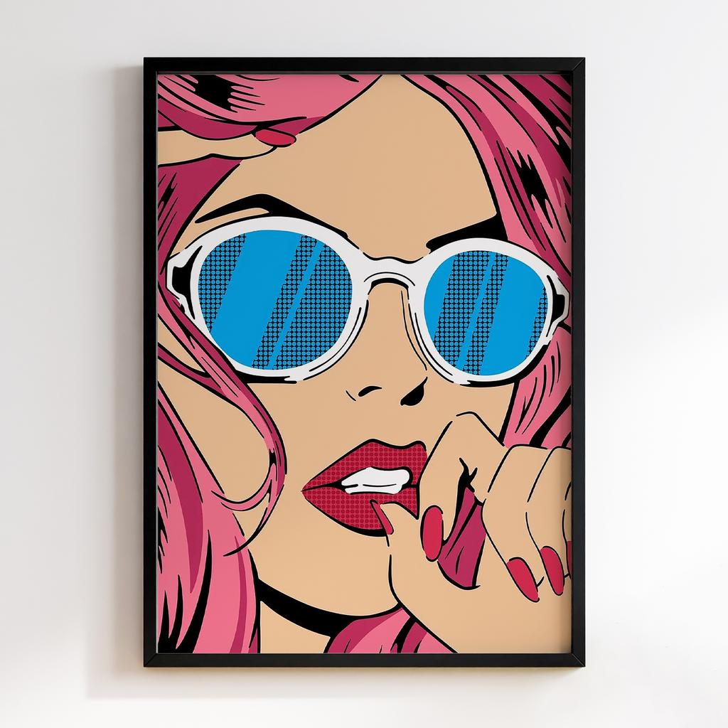 Постер Graffiti Pop-Art Sunglasses Woman GPA227