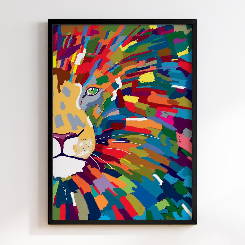 Постер Graffiti Pop-Art Colorful Lion GPA228