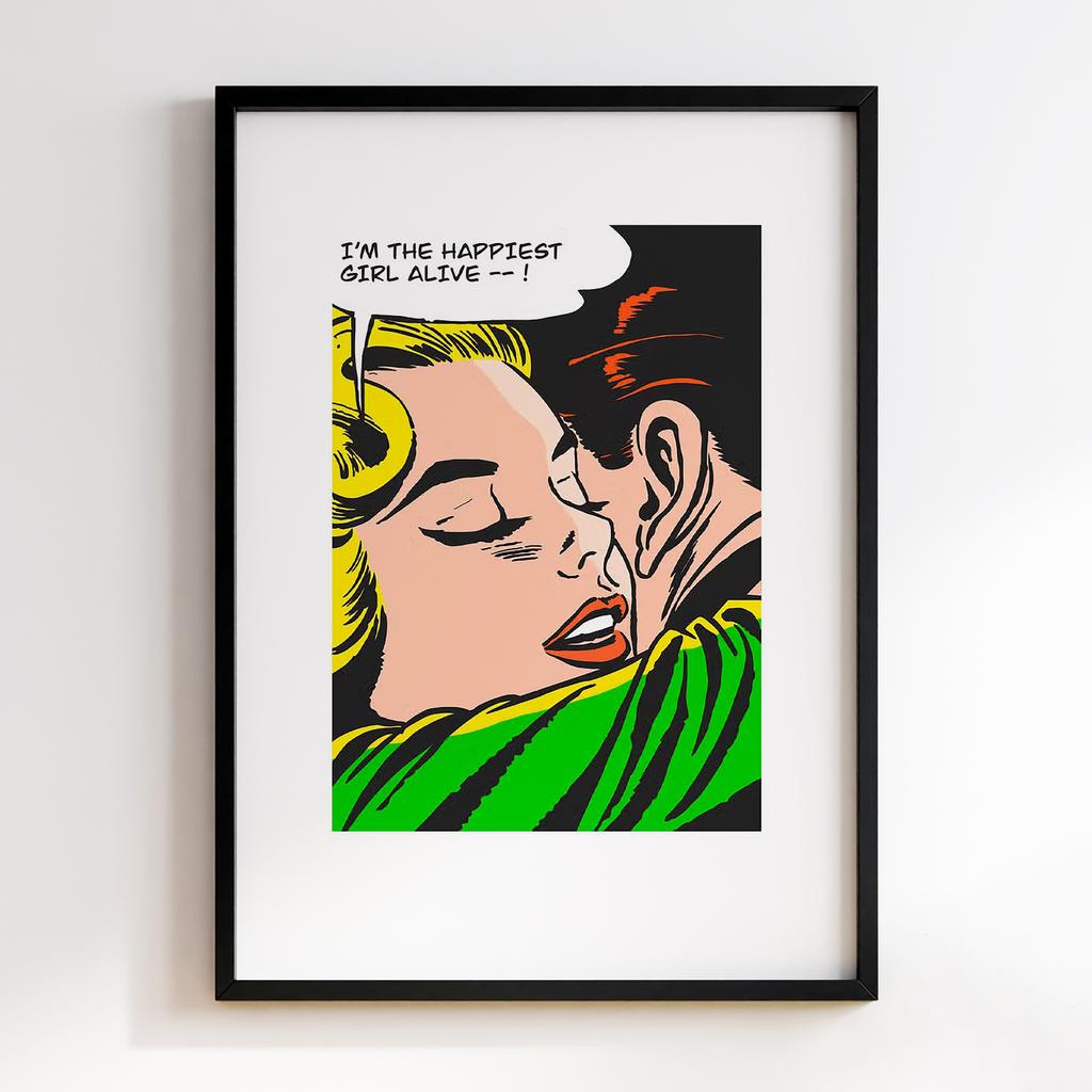 Постер Graffiti Pop-Art Happiest Girl GPA243