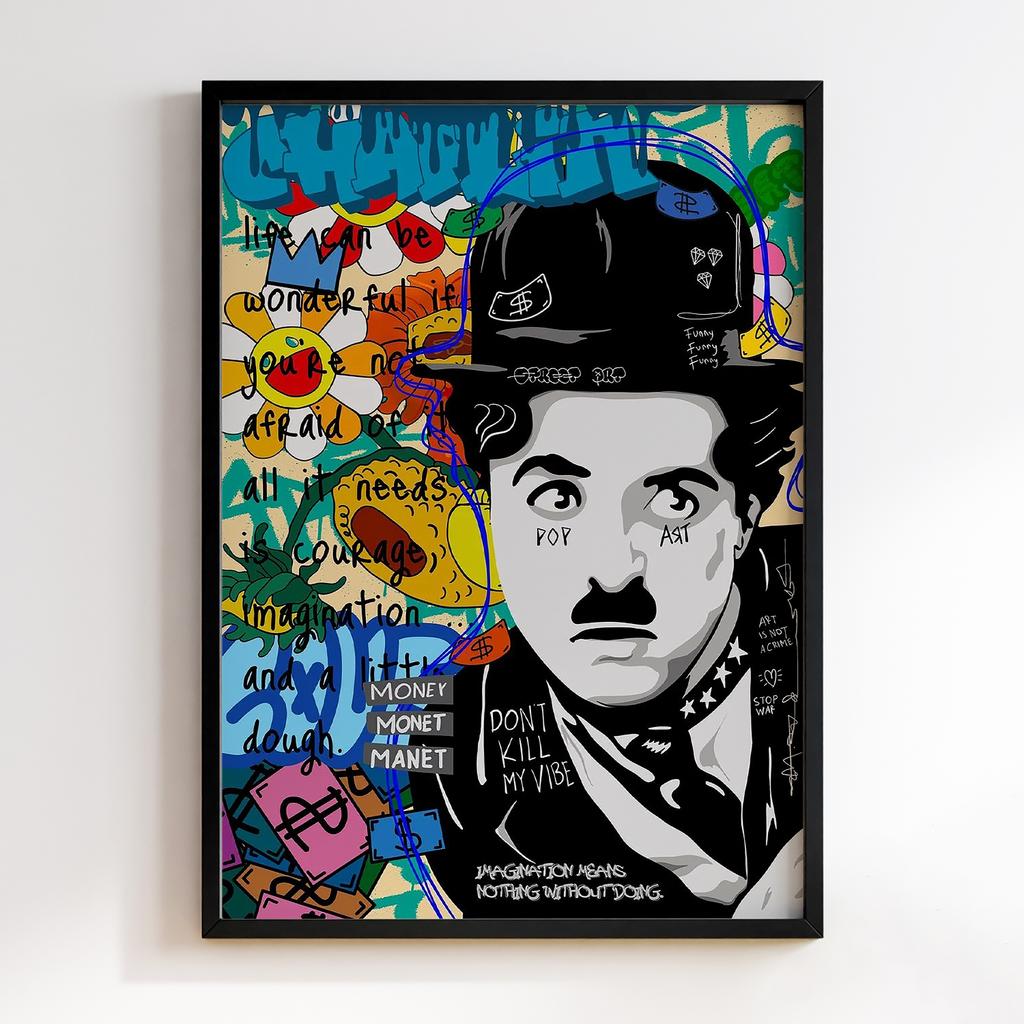Постер Graffiti Pop-Art Charlie Chaplin GPA276