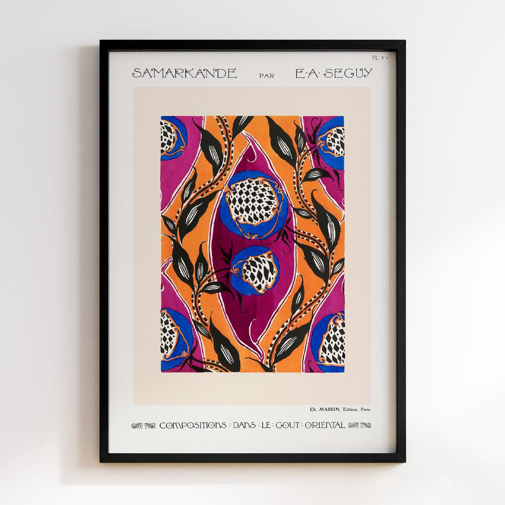 Постер Emile-Alain Séguy Art Nouveau Pattern Samarkande 1914 EAS13
