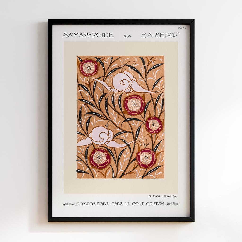 Постер Emile-Alain Séguy Art Nouveau Pattern Samarkande 1914 EAS16