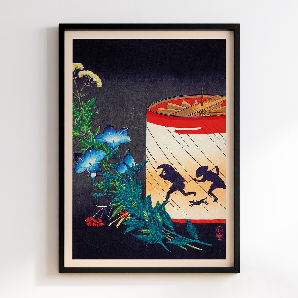 Постер Хіроакі Шьотей Такахасі Hiroaki Takahashi Bellflower and Lantern 1871–1945 #1