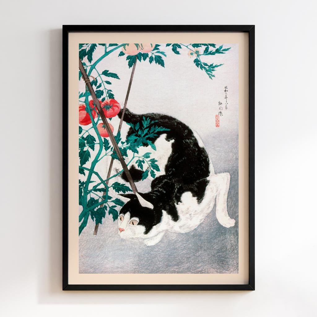 Постер Хіроакі Шьотей Такахасі Cat with Tomato Plant (1931) #2